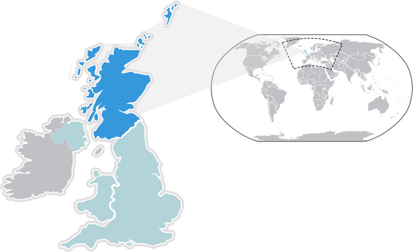 Mapa Independencia Escocia