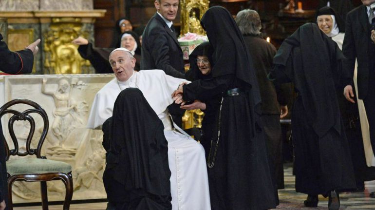 Monjas con el Papa Francisco