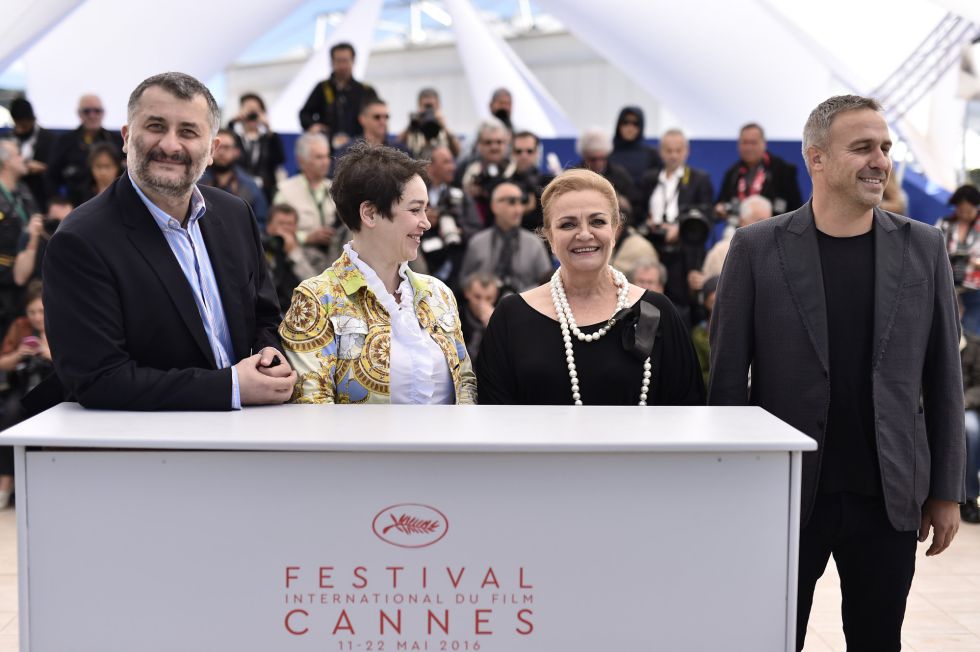 CANNES, FRANCE - MAY 12: (L-R) Mimi Branescu, Anca Puiu, Dana Dogaru, and Cristi Puiu attend the "Sieranevada" photocall during the 69th annual Cannes Film Festival at the Palais des Festivals on May 12, 2016 in Cannes, France. (Photo by Pascal Le Segretain/Getty Images) CANNES, FRANCE - MAY 12: (L-R) Mimi Branescu, Anca Puiu, Dana Dogaru, and Cristi Puiu attend the "Sieranevada" photocall during the 69th annual Cannes Film Festival at the Palais des Festivals on May 12, 2016 in Cannes, France. (Photo by Pascal Le Segretain/Getty Images)