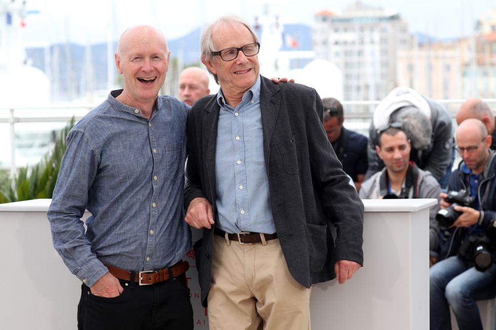 CANNES, FRANCE - MAY 13: (L-R) Screenwriter Paul Laverty and director Ken Loach attend the "I, Daniel Black (Moi, Daniel Black)" photocall during the 69th annual Cannes Film Festival at the Palais des Festivals on May 13, 2016 in Cannes, France. (Photo by Andreas Rentz/Getty Images) CANNES, FRANCE - MAY 13: (L-R) Screenwriter Paul Laverty and director Ken Loach attend the "I, Daniel Black (Moi, Daniel Black)" photocall during the 69th annual Cannes Film Festival at the Palais des Festivals on May 13, 2016 in Cannes, France. (Photo by Andreas Rentz/Getty Images)