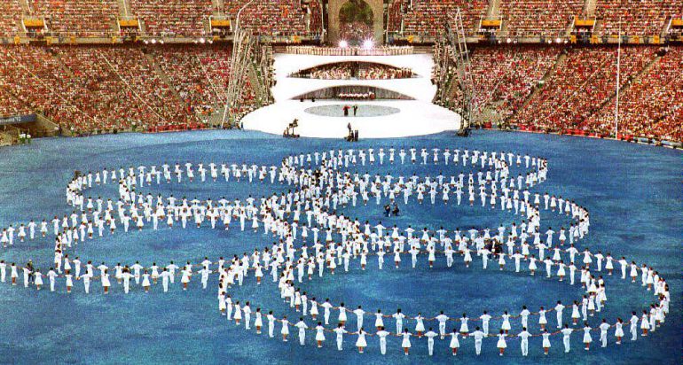 Clausura de los Juegos Olímpicos en Barcelona 1992. 