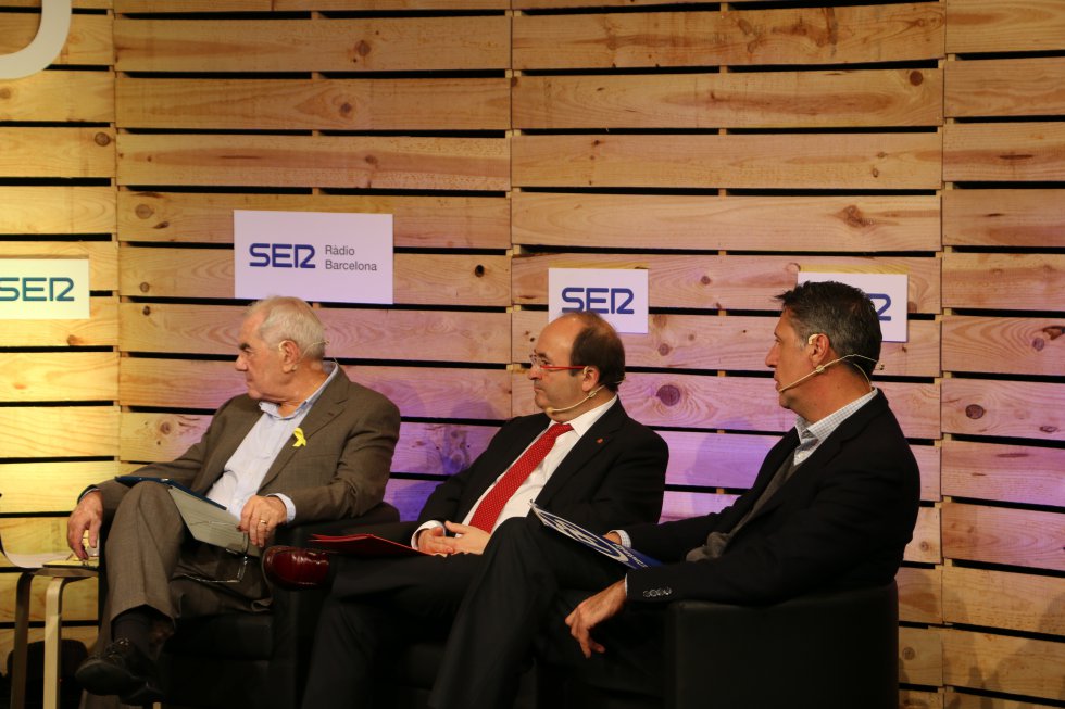 Miquel Iceta (PSC), Xavier Domènech (Catalunya en Comú-Podem), Inés Rrimadas (Ciudadanos), Carles Riera (CUP), Xavier García Albiol (PP), Jordi Turull (Junts per Catalunya) y Ernest Maragall (ERC) Miquel Iceta (PSC), Xavier Domènech (Catalunya en Comú-Podem), Inés Rrimadas (Ciudadanos), Carles Riera (CUP), Xavier García Albiol (PP), Jordi Turull (Junts per Catalunya) y Ernest Maragall (ERC)