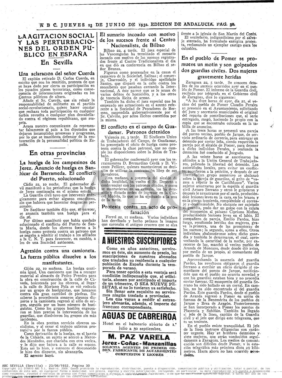 Periódico ABC. Fecha: 23 de junio de 1932. Edición de Andalucía. Pág. 30. Enlace: http://hemeroteca.abc.es/nav/Navigate.exe/hemeroteca/sevilla/abc.sevilla/1932/06/23/030.html Periódico ABC. Fecha: 23 de junio de 1932. Edición de Andalucía. Pág. 30. Enlace: http://hemeroteca.abc.es/nav/Navigate.exe/hemeroteca/sevilla/abc.sevilla/1932/06/23/030.html
