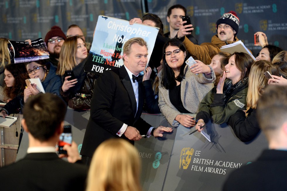 El director Christopher Nolan no se llevó el Bafta a mejor director por el que estaba nominado. Lo ganó el mexicano Guillermo del Toro