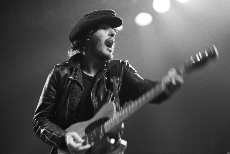 Bruce Springsteen durante un concierto en Nueva York en 1975
