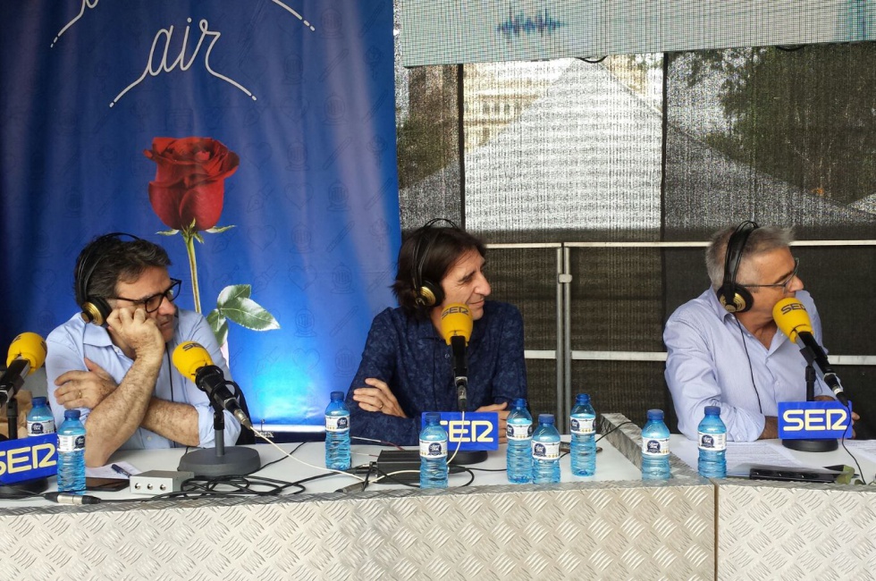 (De izquierda a derecha) Rafa Vilasanjuan, Benjamín Prado y Carles Francino (De izquierda a derecha) Rafa Vilasanjuan, Benjamín Prado y Carles Francino