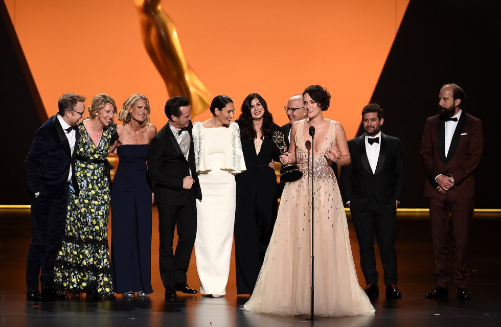 Phoebe Waller-Bridge y los compañeros de Fleabag. Phoebe Waller-Bridge y los compañeros de Fleabag.