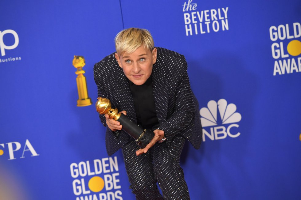 La actriz Ellen DeGeneres, en los Globos de Oro 2020. La actriz Ellen DeGeneres, en los Globos de Oro 2020.