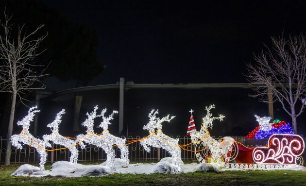 Luces de Navidad Parque de Atracciones de Madrid.