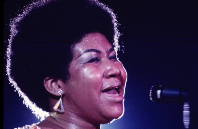 Aretha Franklin during the recording of Amazing Grace