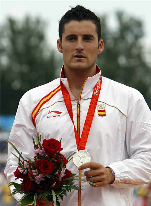 El gallego ha ganado hoy la medalla de plata en la prueba de C-1 500 metros de piragüismo masculino de los Juegos Olímpicos de Pekín 2008