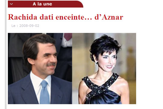 Desde el diario marroquí L'Observateur no han dudado en señalar a José María Aznar como el padre del hijo que espera la ministra de Justicia francesa.