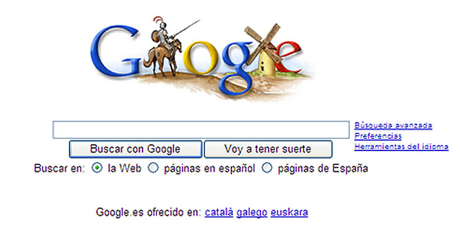 Google rinde tributo a Cervantes en el aniversario de su nacimiento