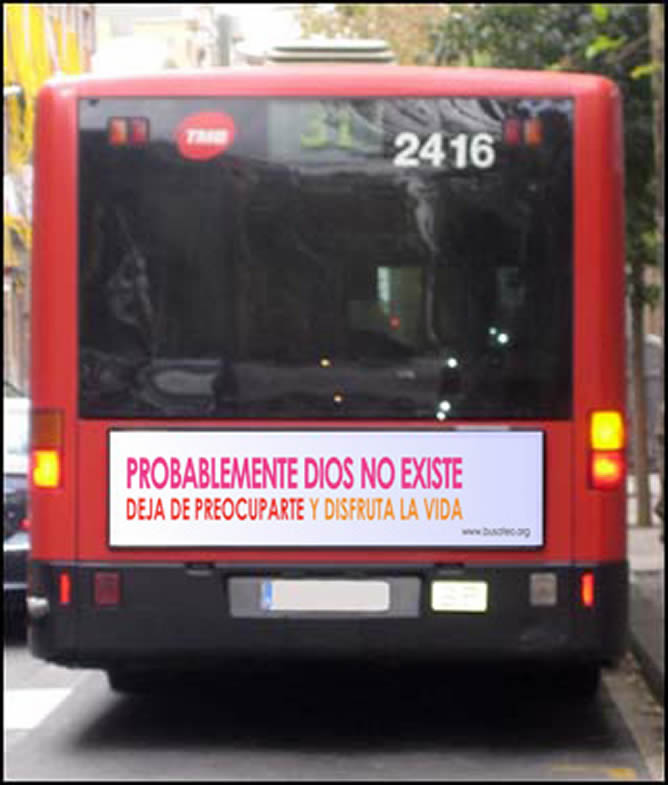 Recreación de la campaña que comenzará en los autobuses de Barcelona a partir del 12 de enero de 2009