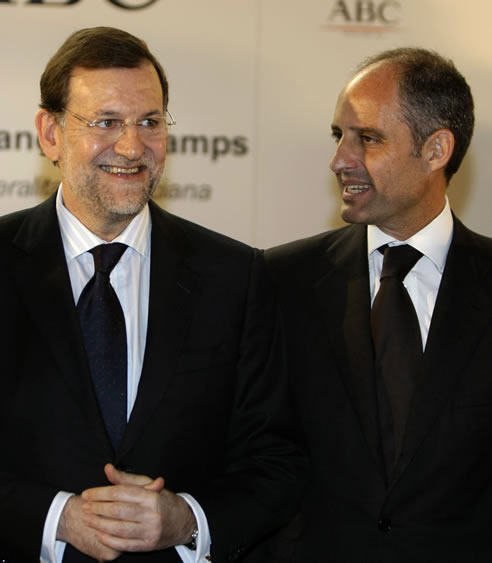 Mariano Rajoy junto a Francisco Camps