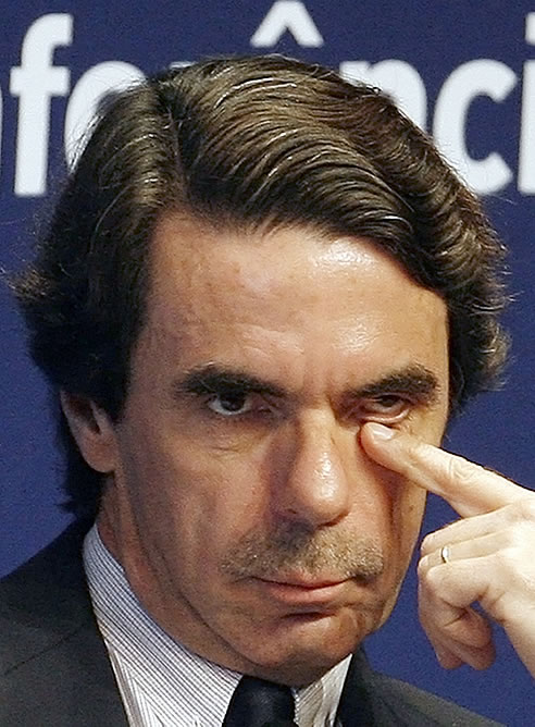 Aznar hace unos días en una conferencia en Estoril