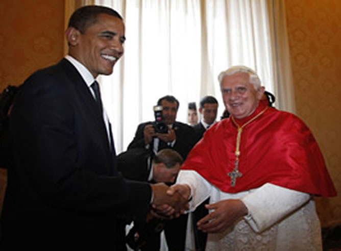 Obama se reúne con Benedicto XVI