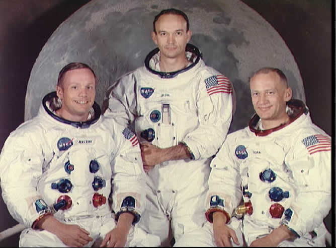 Neil Armstrong, Edwin Aldrin y Michael Collins fueron los primeros en llegar a la Luna.
