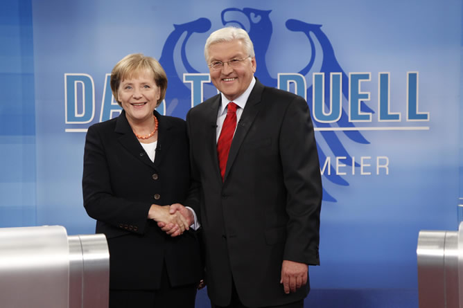 Steinmeier toma ventaja frente a Merkel tras su debate televisivo