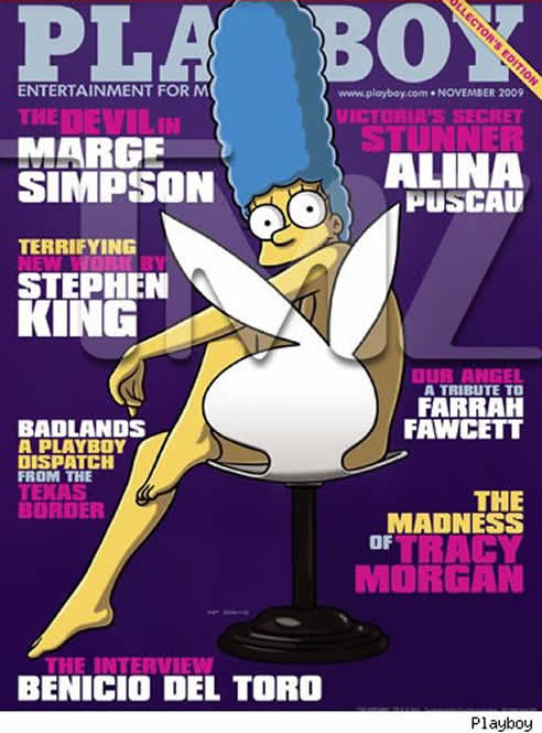 Marge Simpson posa desnuda para ''Playboy''