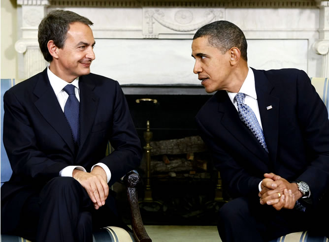 Zapatero y Obama comparecen tras su encuentro en la Casa Blanca