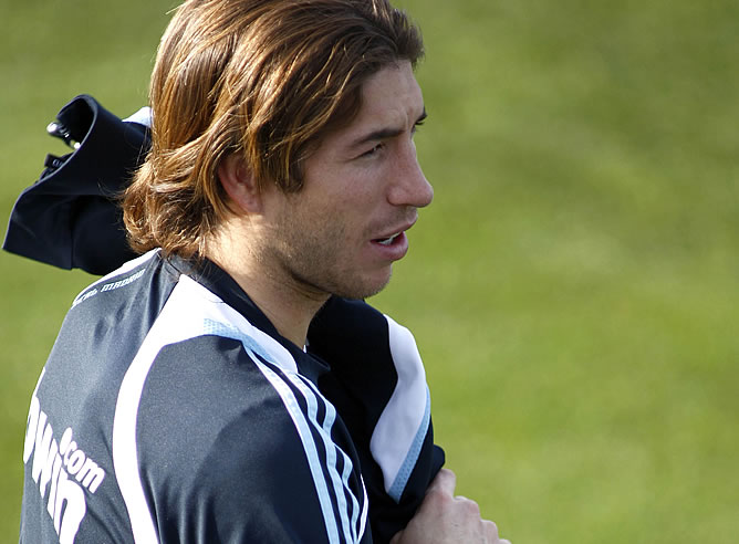 Sergio Ramos, durante un entrenamiento