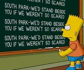 Los Simpson muestran su apoyo a South Park tras las amenazas islamistas