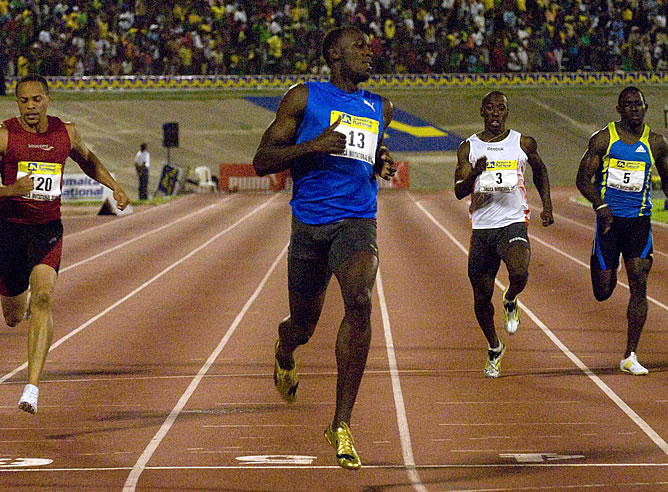 Bolt, en el certamen amistoso celebrado en Jamaica
