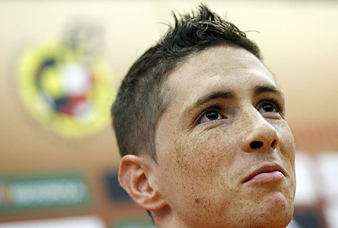 Fernando Torres, durante la rueda de prensa en la Ciudad del Fútbol