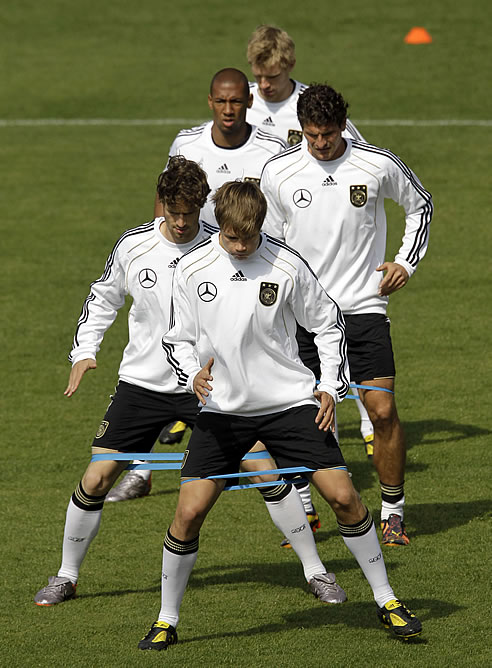 La selección alemana se entrenando en Sudáfrica