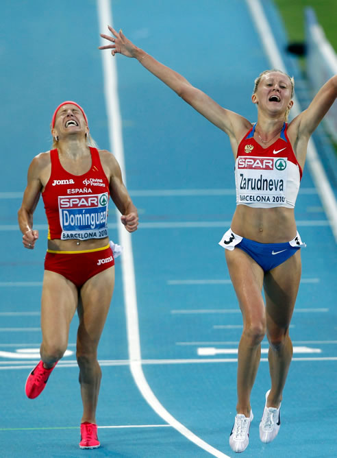 Marta Domínguez consigue la primera medalla, plata en la final de 3.000 metros obstáculos