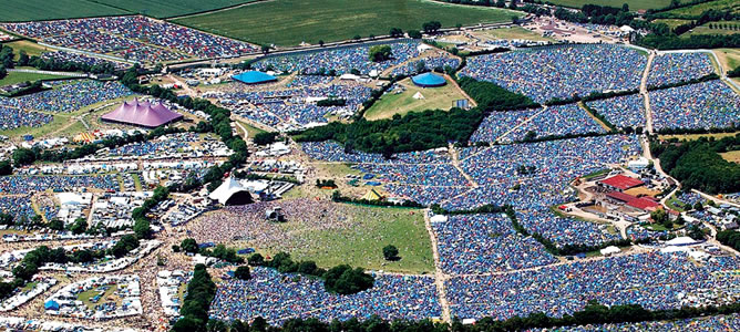 Vista completa del festival desde el aire