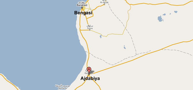 La aviación de Gadafi bombardea Ajdabiya, último enclave rebelde antes de Bengasi
