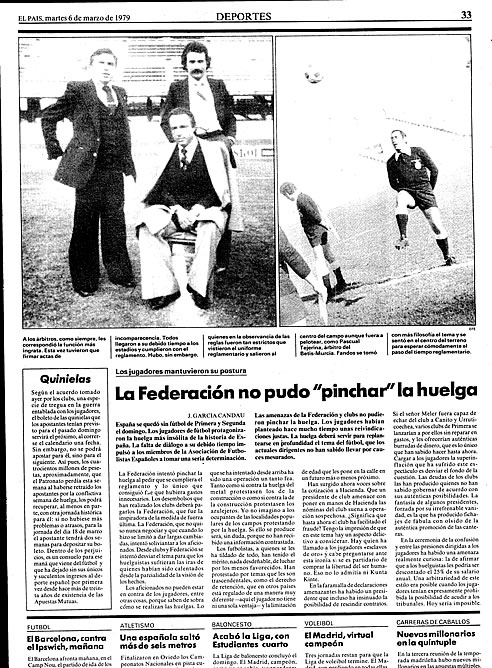 1979: La primera huelga fútbol español | Últimas noticias de Deportes | Cadena SER