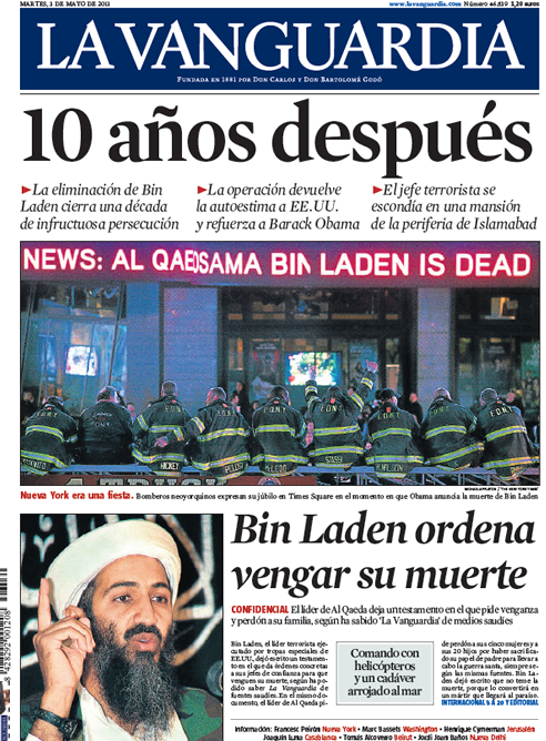 La prensa nacional recoge la muerte de Osama Bin Laden