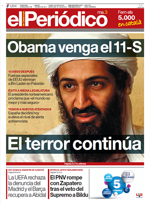 La prensa nacional recoge la muerte de Osama Bin Laden