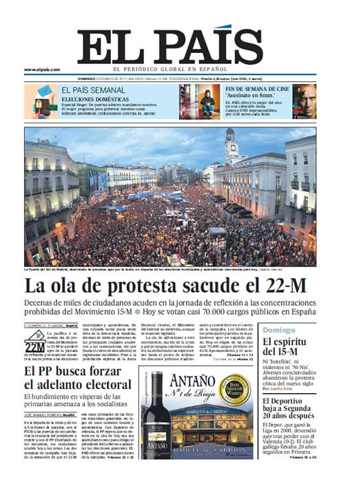 FOTOGALERIA: Portada de El País (22/05/2011)