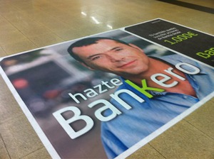Anuncio de la campaña de Bankia en el Metro de Madrid