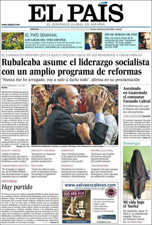 FOTOGALERIA: El País, domingo 10 de julio de 2011