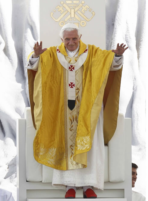El Papa en uno de los momentos de la ceremonia eucarística que ha oficiado.