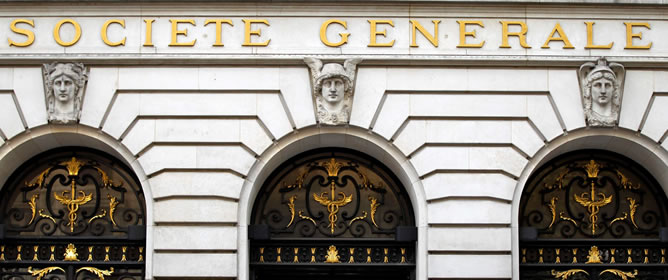 Sede de uno de los bancos de Societe Generale en París
