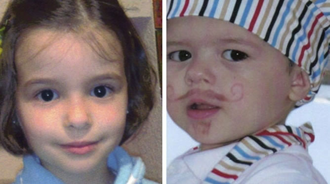 Fotografía de la niña y el niño, de 6 y 2 años, respectivamente, desaparecidos en Córdoba