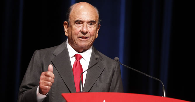 Emilio Botín, presidente del Banco Santander. La entidad ha sido elegida la mejor del mundo según la revista 'Euromoney'.