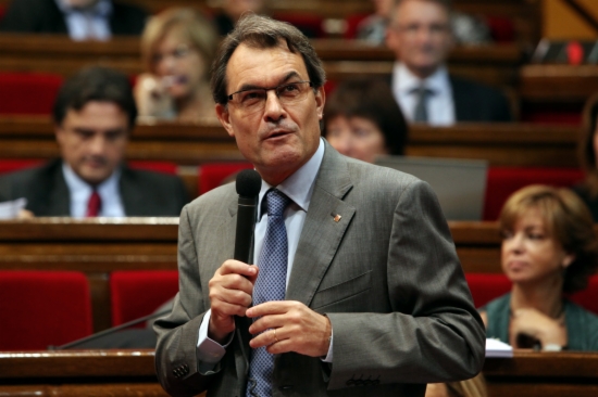 El President de la Generalitat, Artur Mas, al Parlament