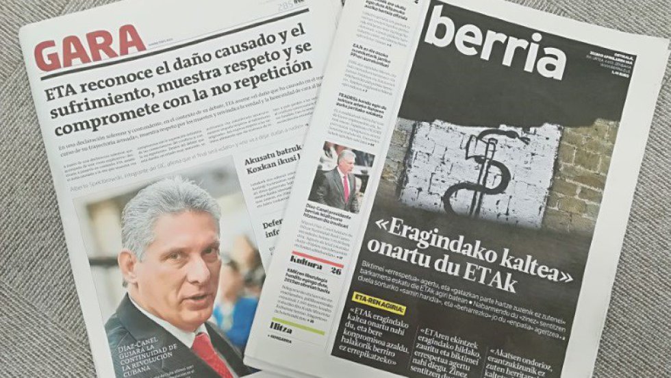 El comunicado más esperado de ETA en la prensa vasca