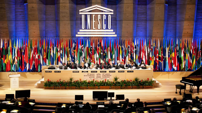 Vista general de la XXXVI Conferencia General de la UNESCO, en París