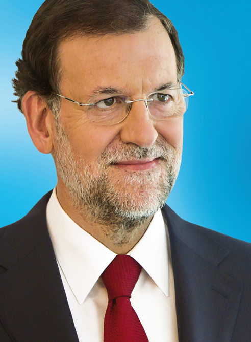 Fotografía electoral de Mariano Rajoy, incluida en el programa del PP