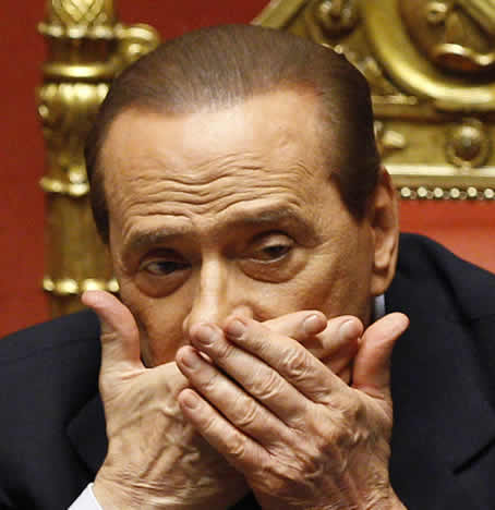 Silvio Berlusconi, durante un debate en el Senado el pasado 21 de junio