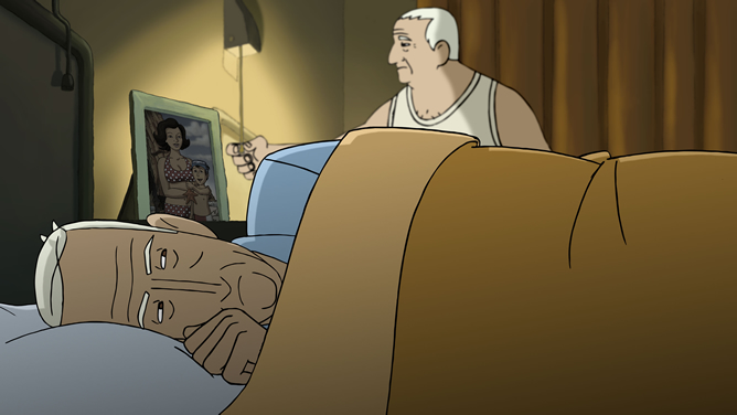Fotograma de la película de animación 'Arrugas'