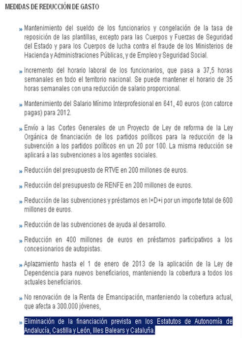 Tras el Consejo de Ministros, se podía leer en la página web de La Moncloa la medida que el Gobierno de Mariano Rajoy ha suprimido a última hora de la tarde